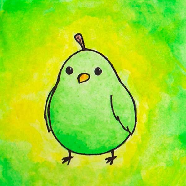 Листья пальмы карандашом