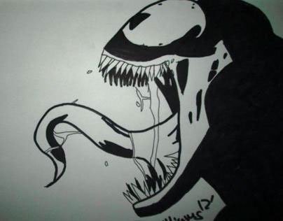 Страшные рисунки черным фломастером