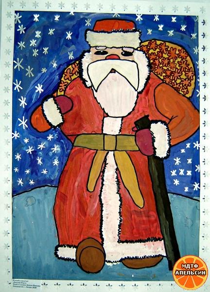 Дед мороз рисунок маркером (49 фото)