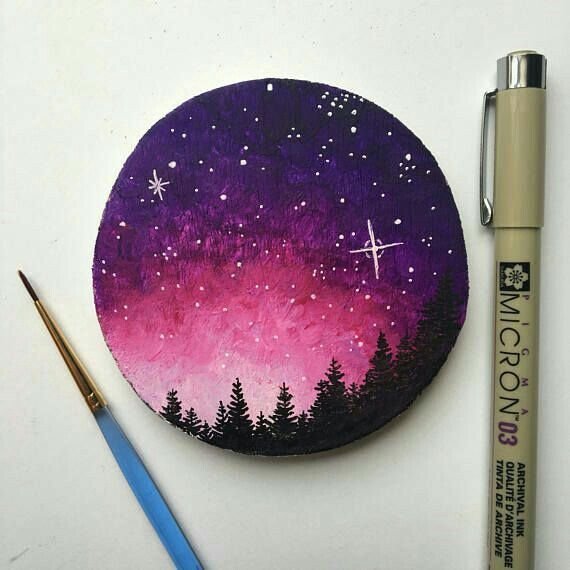 Космос и космический корабль фломастерами