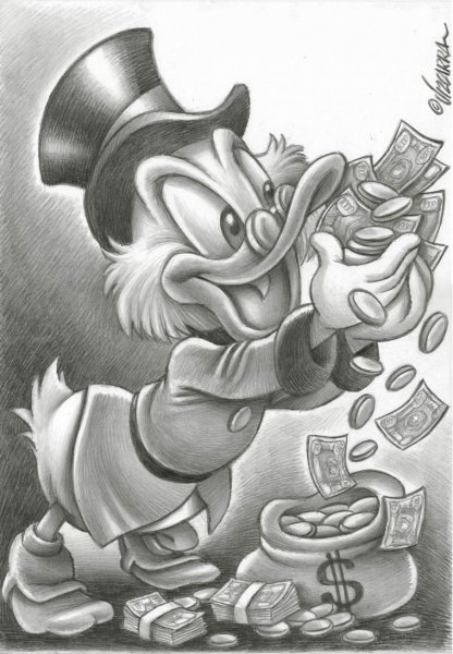 Раскраска Дисней Скрудж макдак