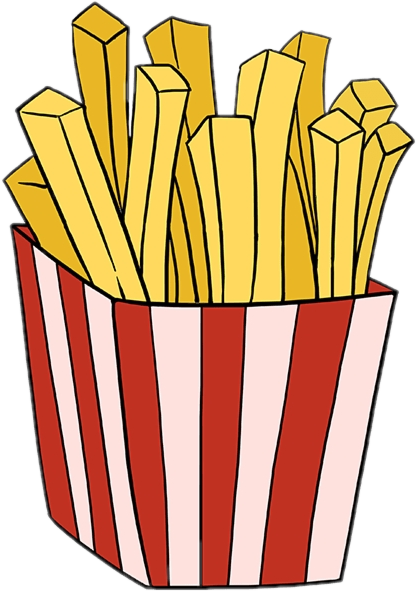 Картошка фри из бумаги