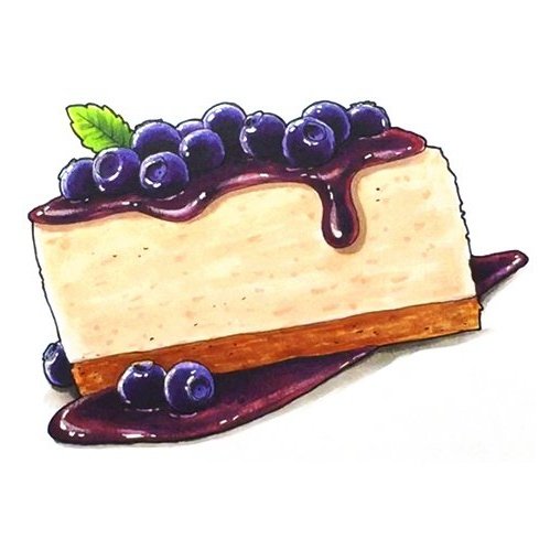 Чизкейк скетч маркерами