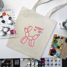 Шоппер с ручной росписью