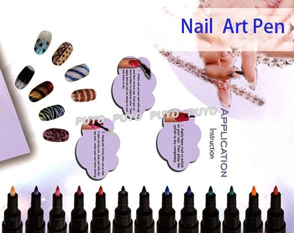 Рисунки маркером на ногтях