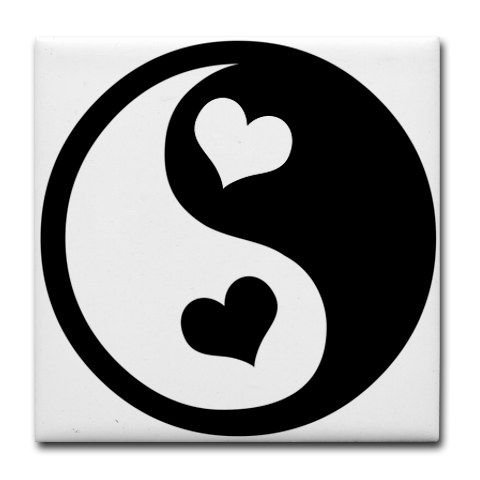 Инь Янь рисунок карандашом