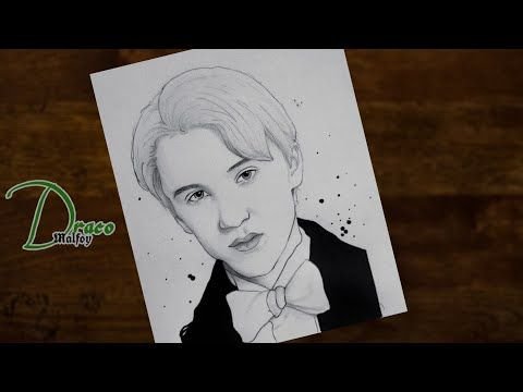 Драко Малфой рисунок красками