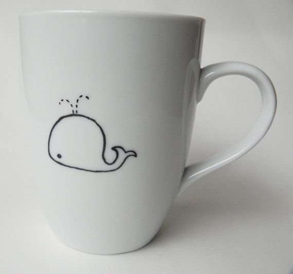 Роспись кружки маркером