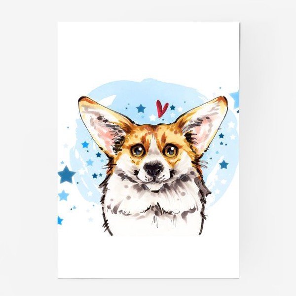 Корги скетч маркерами