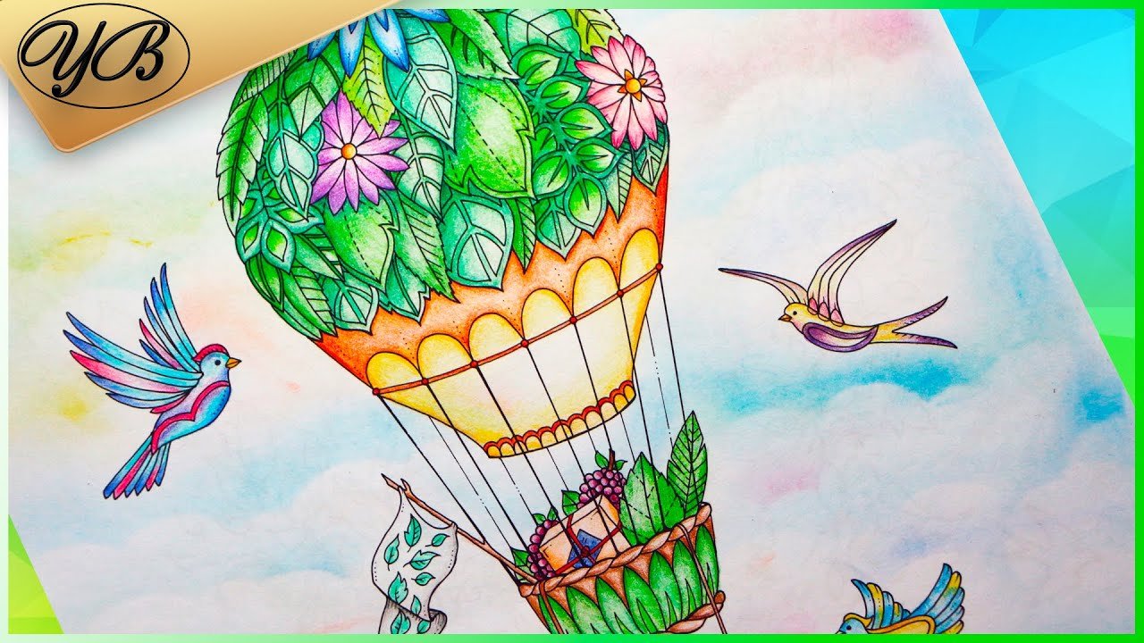 Рисунки цветными карандашами воздушный шар