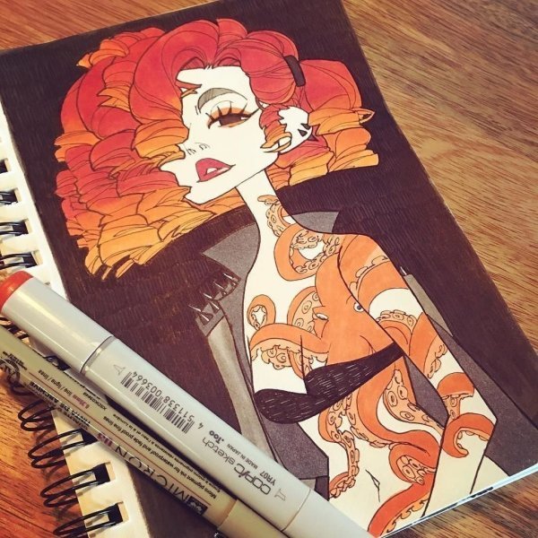 Рисунки акриловыми маркерами