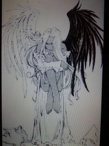 Полуангел полудемон тату