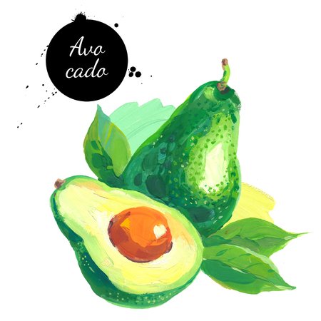 Авокадо скетч маркерами