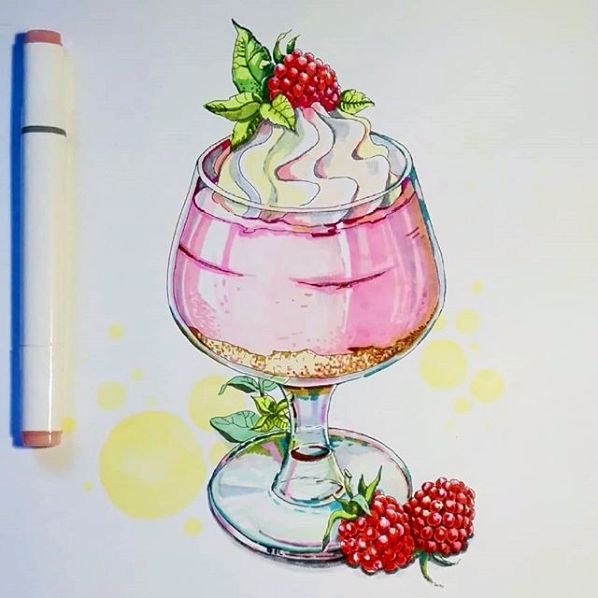 Коктейль маркерами для скетчинга