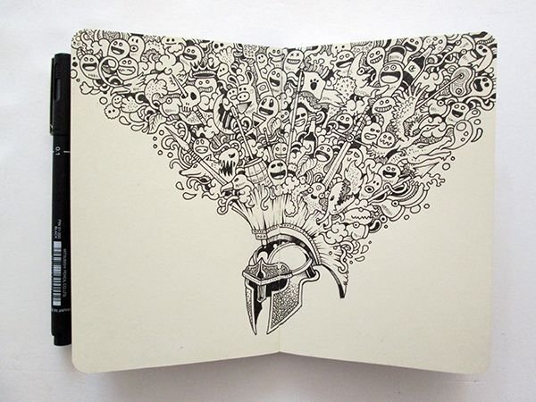 Чёрная ручка для рисования