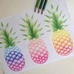 Ананас маркерами