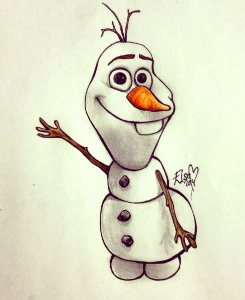 Олаф рисунок