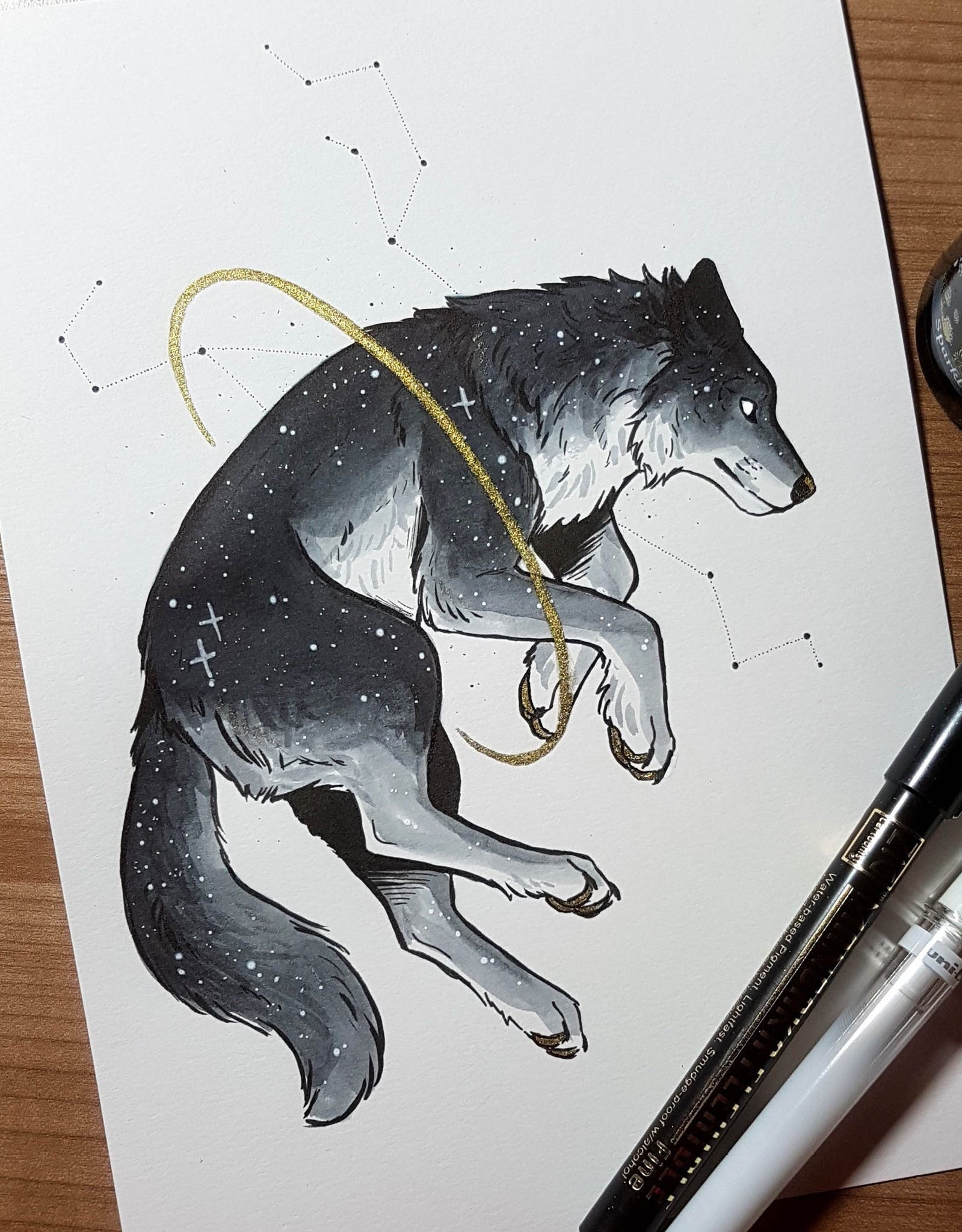 Рисунки для скетчбука волк
