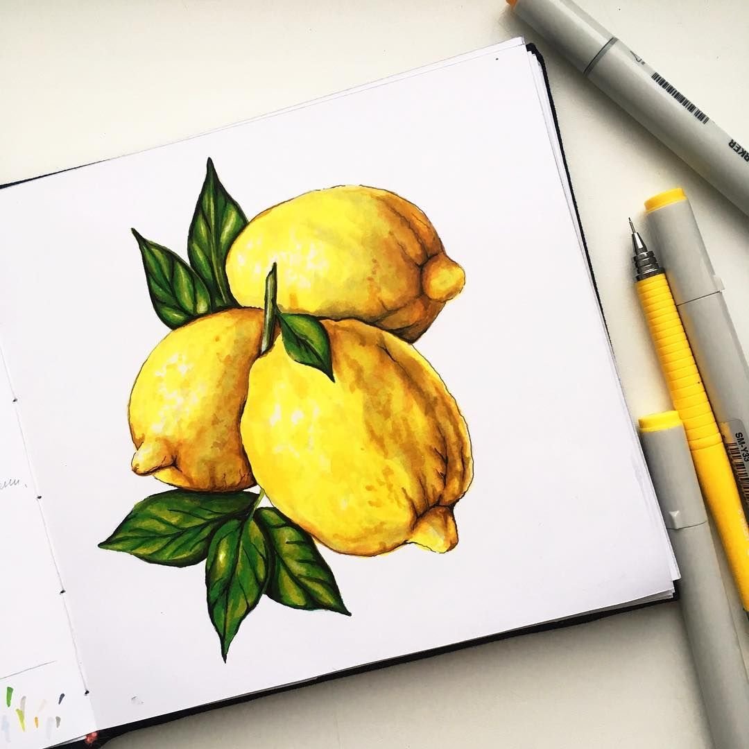 Скетчинг лимон