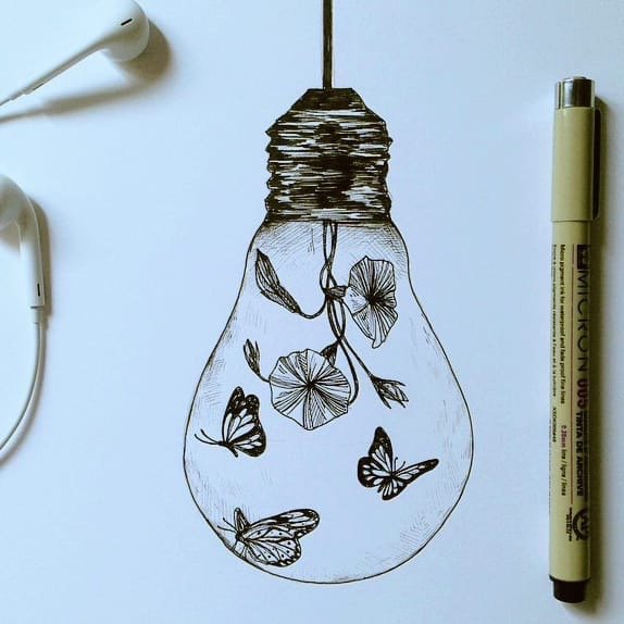 Картина граффити маркером