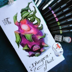 Авокадо скетч маркерами