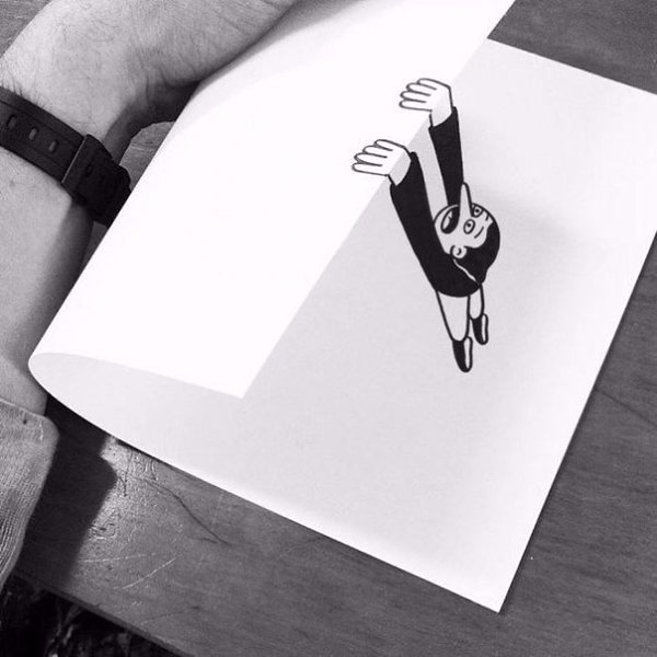 Рисунки маркером на бумаге