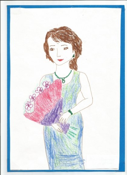 Рисунок маме легко фломастерами