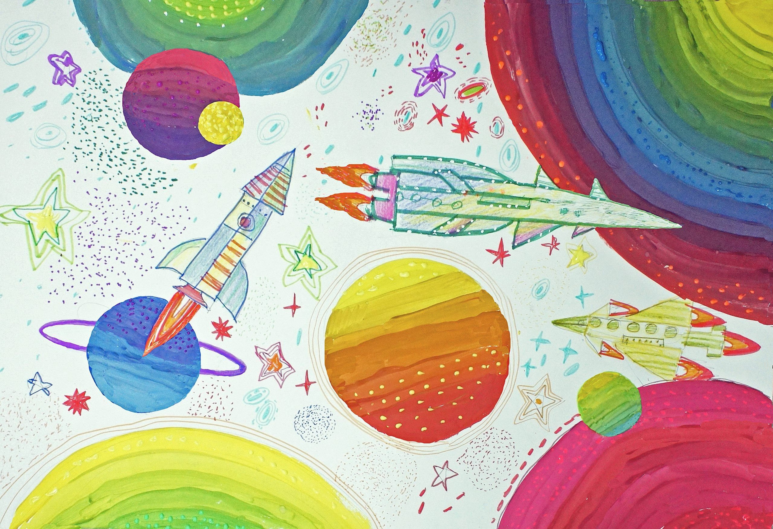 Космос рисунки цветные. Рисунок на космическую тему. Рисунки на тему космос для детей. Космос рисунок для детей. Рисунок на тему космос карандашом.