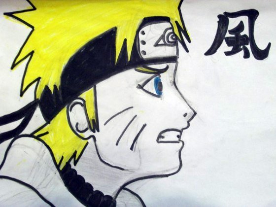 Рисунки Наруто фломастерами
