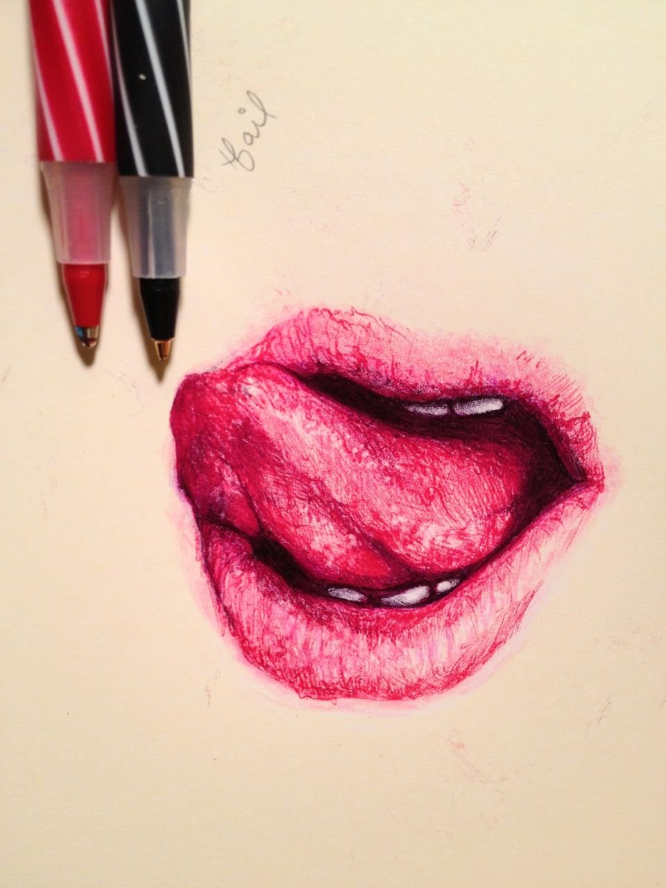 Красивые губы рисунок