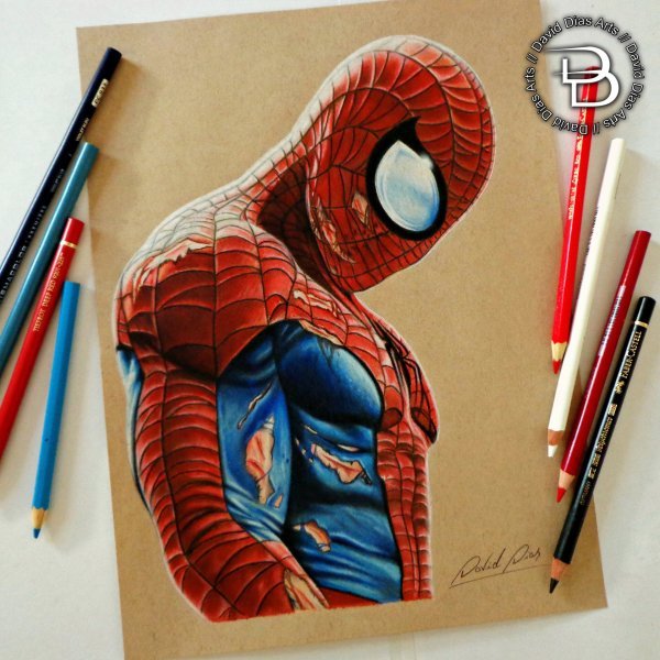 Рисунки Марвел человек паук