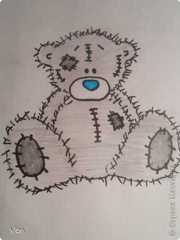 Медведь фломастерами