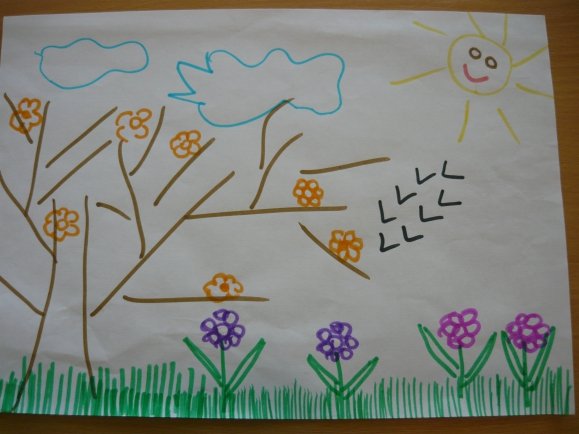 Пейзаж фломастерами