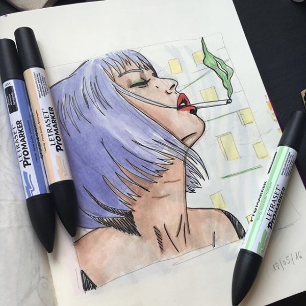 Рисунки маркерами touch raven (50 фото)