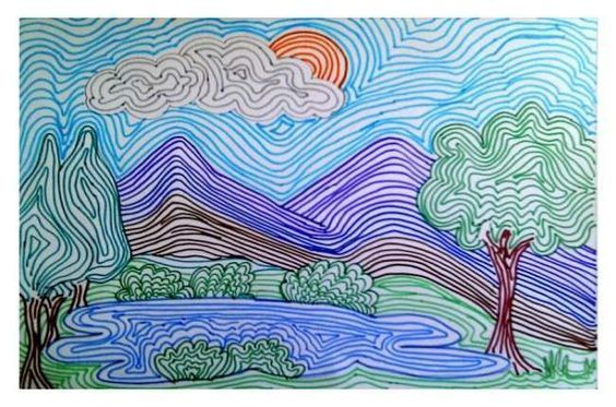 Пейзаж из линий