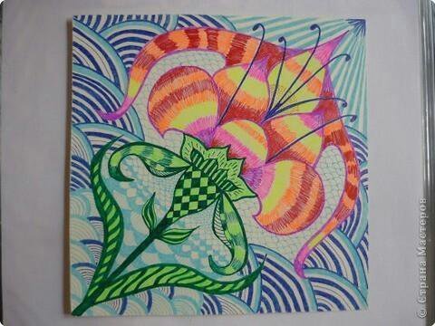 Декоративный графический пейзаж