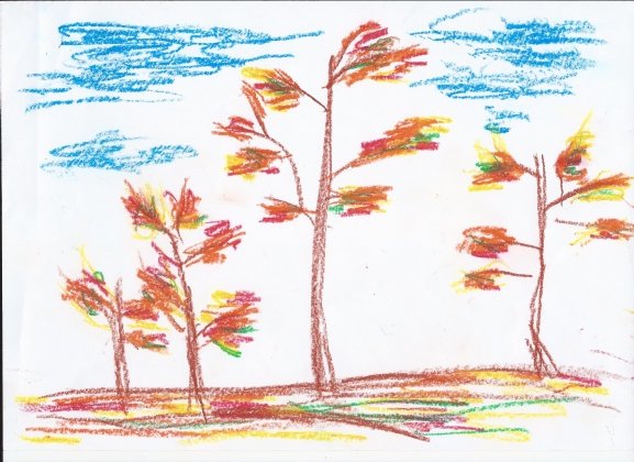 Осень рисунки детей красками