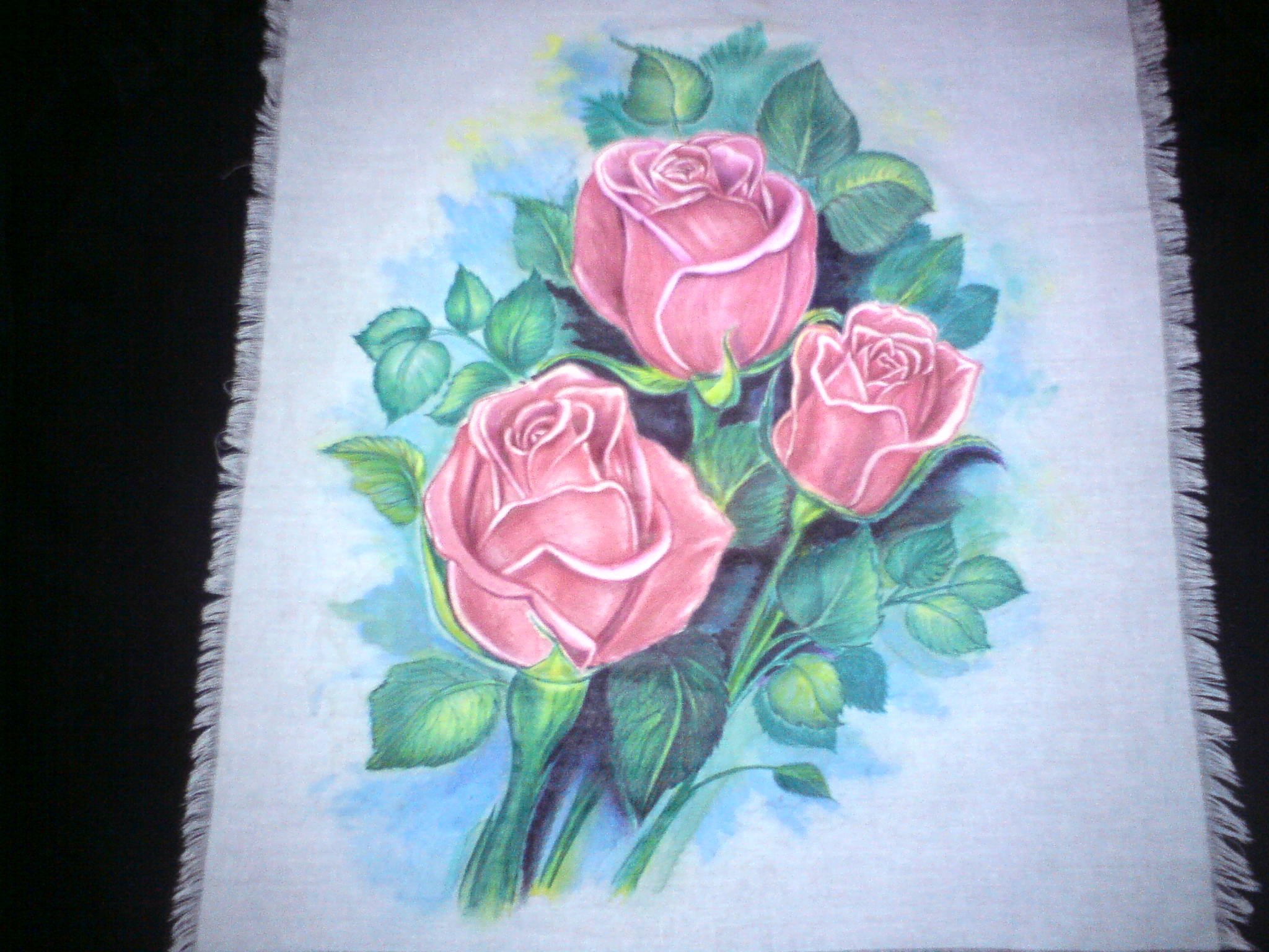 Букет роз рисунок фломастерами