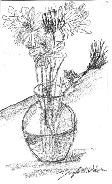 Ваза рисунок фломастерами (46 фото)