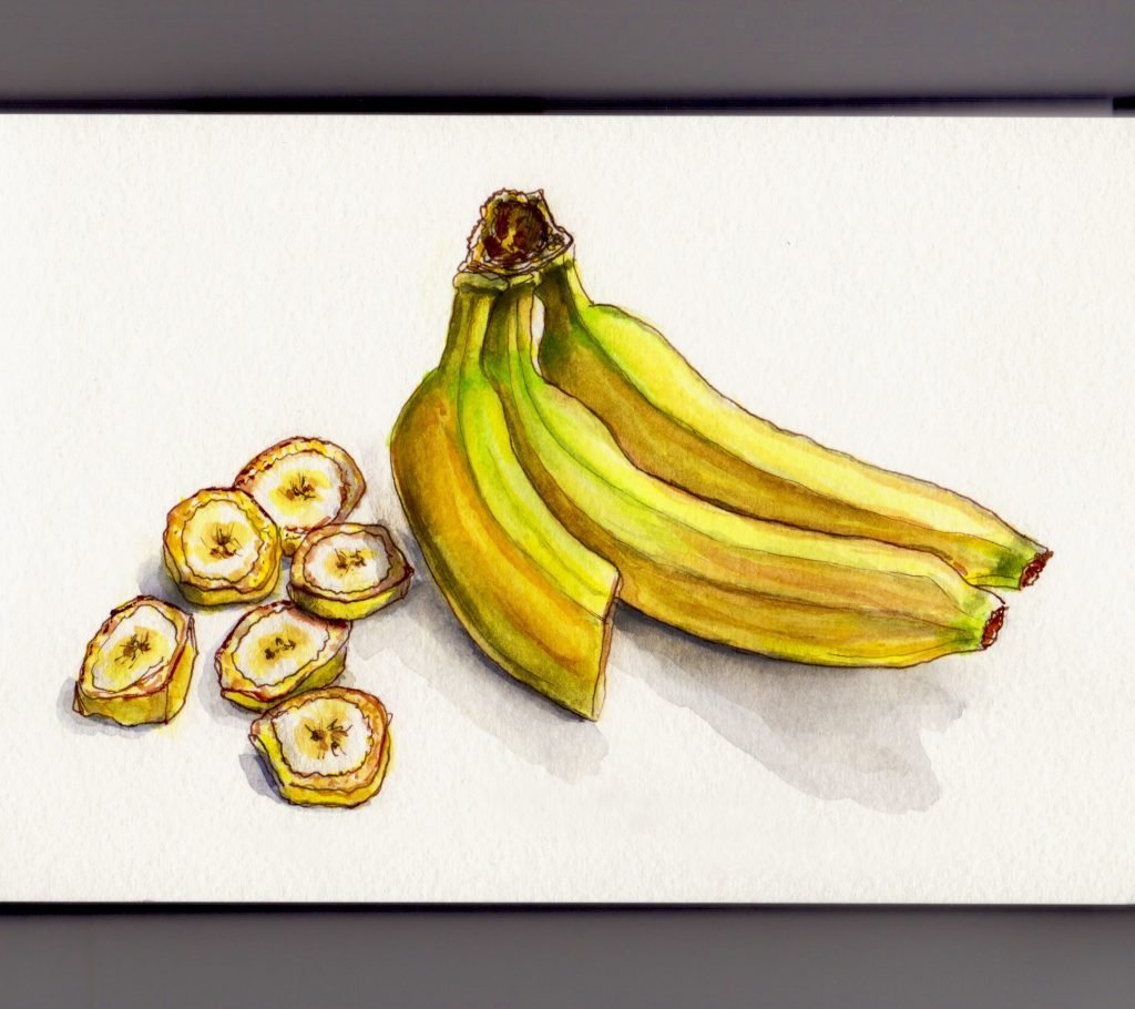 Как красиво нарисовать банан