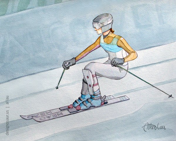 Рисунок на тему лыжный спорт