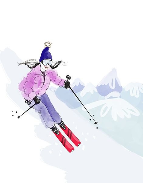 Лыжник векторный