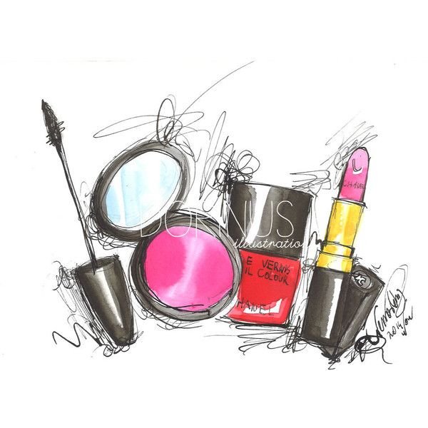 Нарисованная косметика маркерами