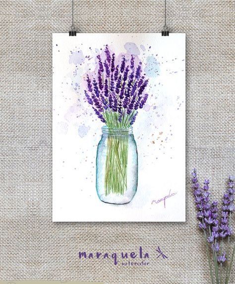 Лаванда рисунок маркерами