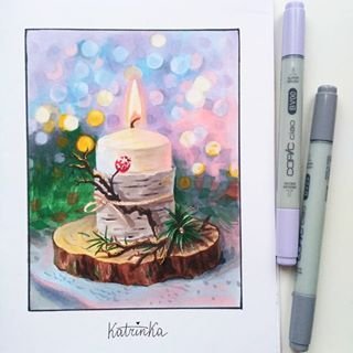 Свеча скетч