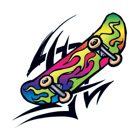 Граффити на скейте