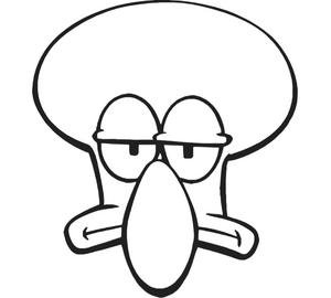 Сквидвард трафарет