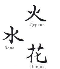 Тату ручкой китайские иероглифы