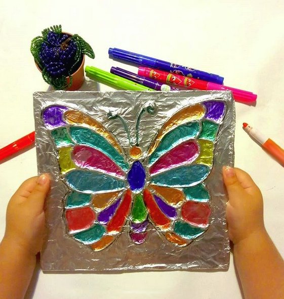 Рисование на фольге для детей