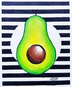 Авокадо фломастерами